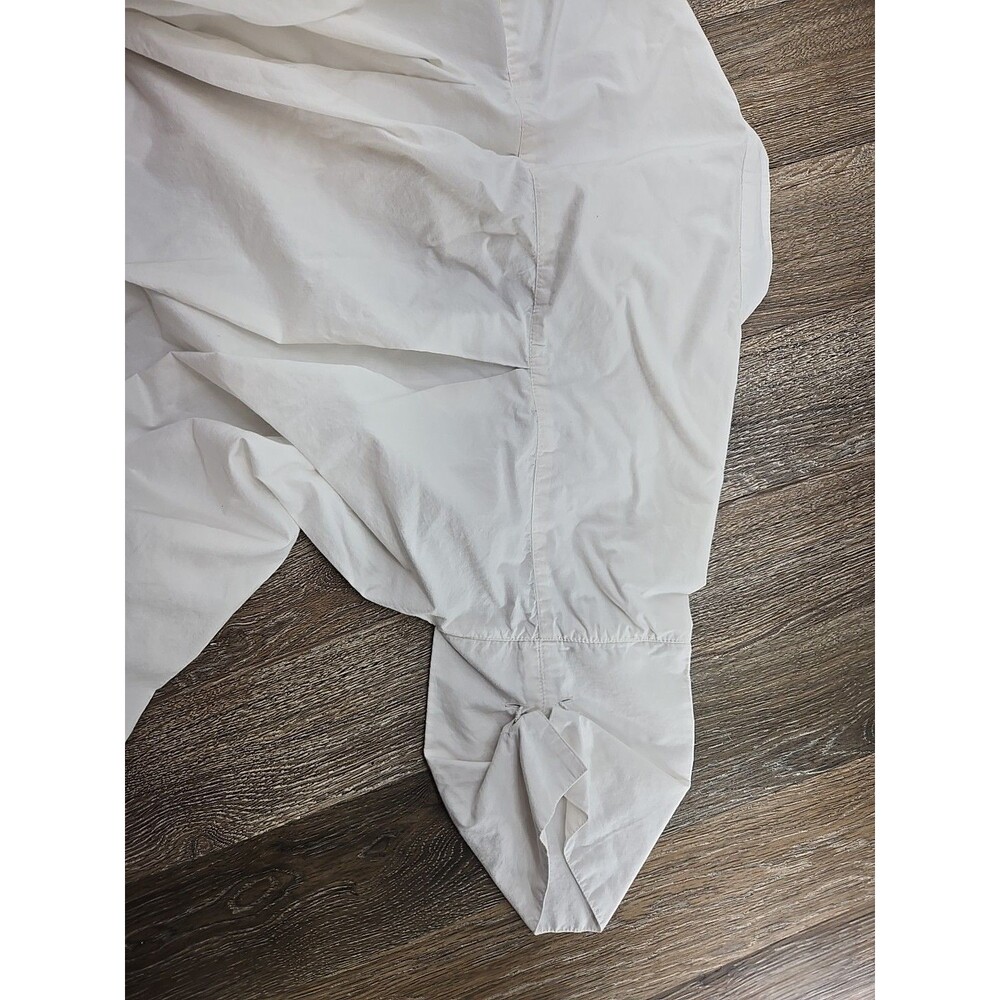 Julia Armory Women's Medium Ivory Shirt Dress Tunic Cotton Button Front Pockets - Picture 13 of 14